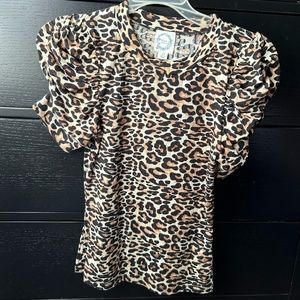 Puff Shoulder Cheetah top